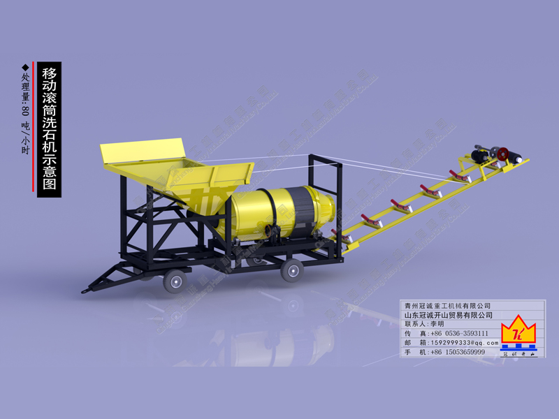 移動式滾筒/圓筒/轉(zhuǎn)筒洗砂機(jī) 移動式滾筒/圓筒/轉(zhuǎn)筒洗砂機(jī)